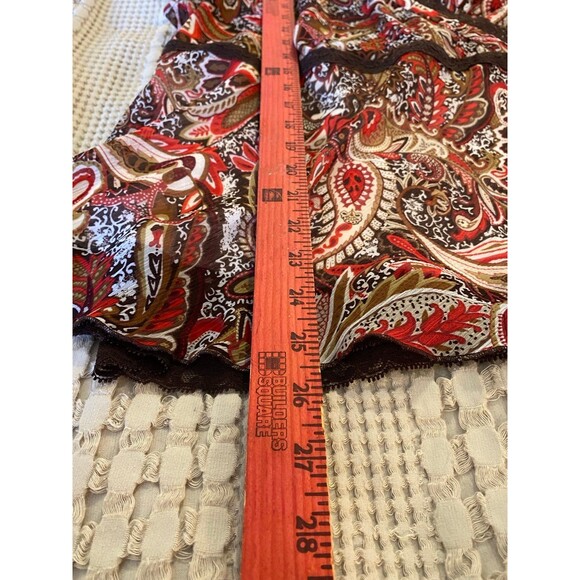 Lane Bryant Blouse Plus Size 14 -16W Top Short Sleeve  Dressy  Lace Trim - Picture 5 of 7